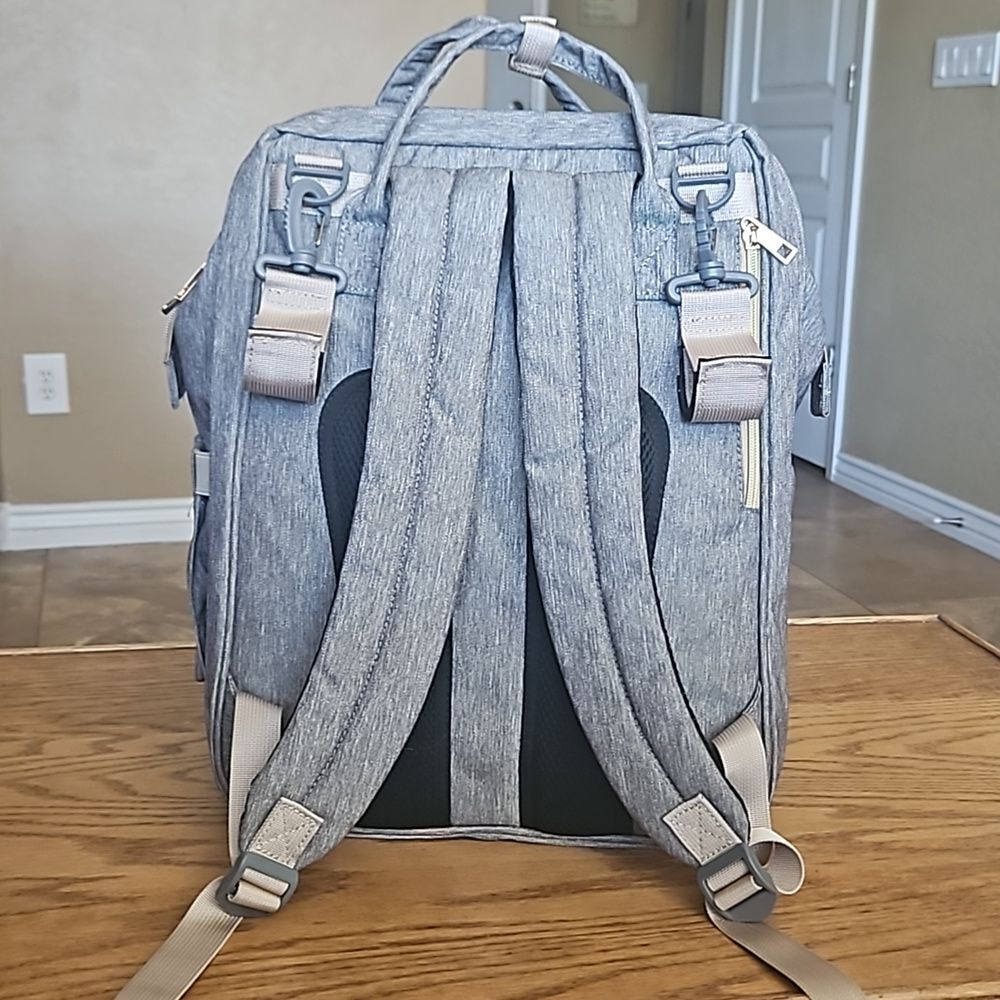 Debug Baby Diaper Bag with Built in Changing Station in Gray - Picture 3 of 15